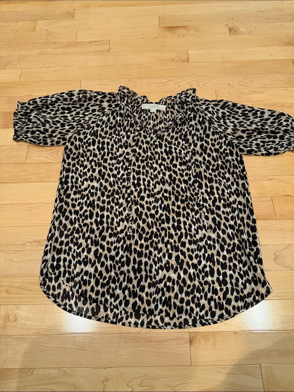 Bundle: Loft and White House Black Market animal print blouses.